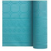 Nappe papier damassé bleu turquoise 1.20/25m