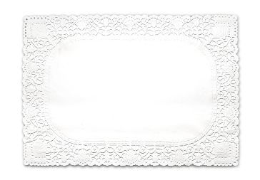 Dentelle rectangle blanche 20 x 30 cm  p250
