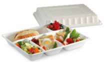 Plateau repas 5 compartiments fibre c200