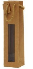 Sac Kraft une bouteille naturel avec fen�tre p20