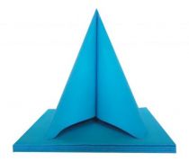 Serviette non tisse Dunilin bleu pacifique 40 x 40 cm Pqt 50